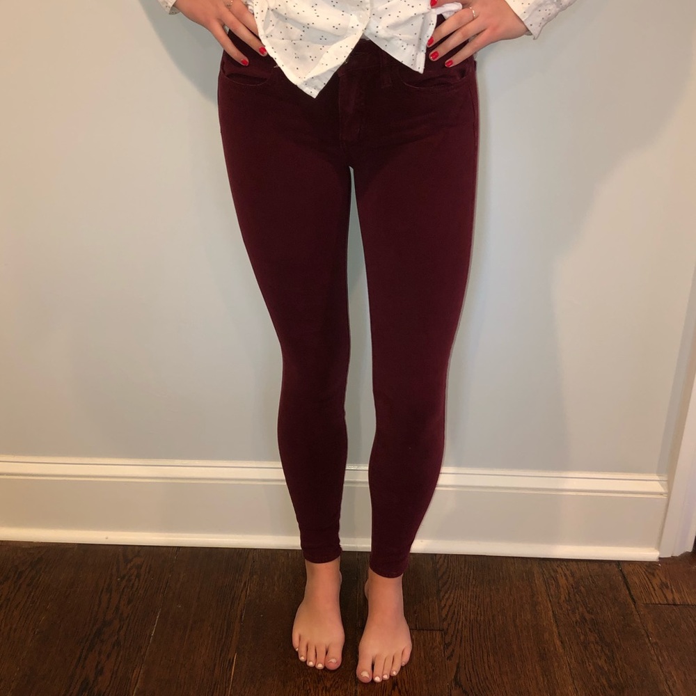 Maroon Skinny Pants